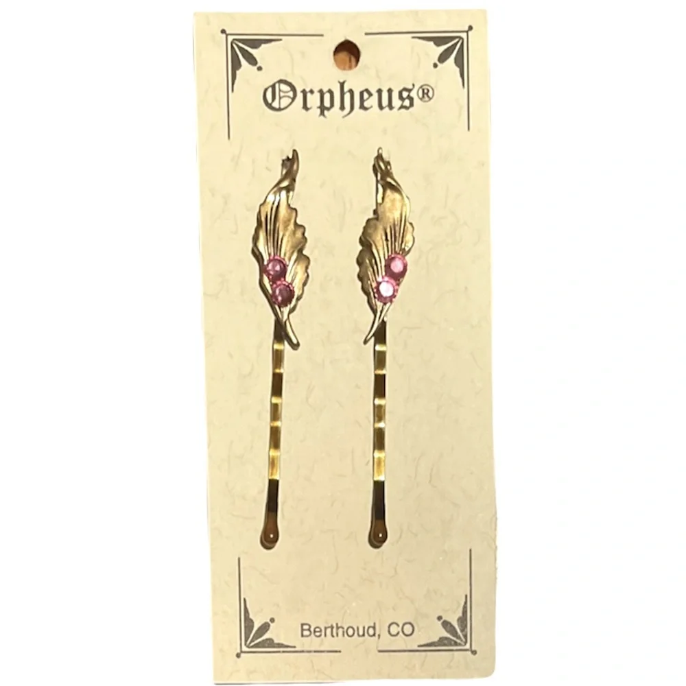 Hair Clip Feather Bobby Pin Reproduction Romantic Vintage Style Hair Jewelry